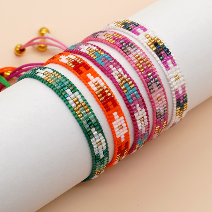 New Bohemian Ethnic Style Bracelet Japanese Rice Beads Handwoven Arrow Unisex Bracelet