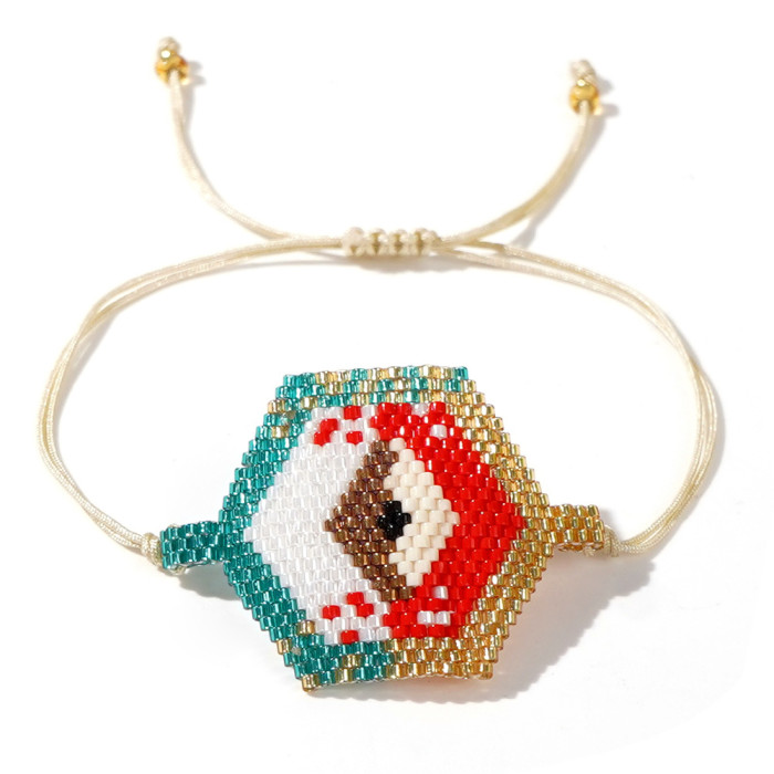 Miyuki Beads Bohemian Fashion Simple Bracelet Necklace Woven Beads Colorful Eyes