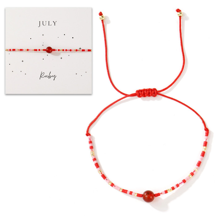Hot-Selling Rice Bead Bracelets Couple Versatile Men and Women Bracelet Gift Box High-End Bracelet Rope Factory Whole...