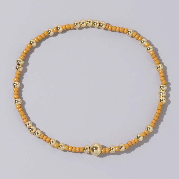 Hot-Selling Minimalist Design Bohemian Style Multi-Color Beaded Handmade Women's Beaded Bracelet