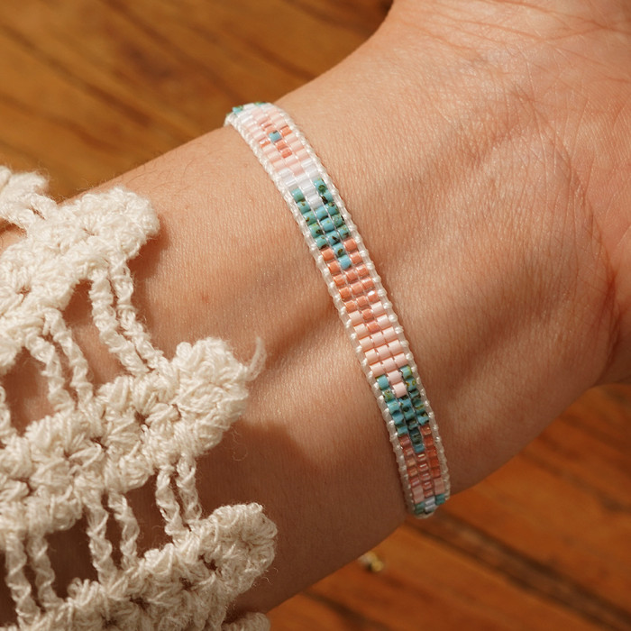 Creative Woven Bracelet Colorful Seed Bead Woven Bracelet Handmade New Woven Bracelet Handmade Braided Rope National...