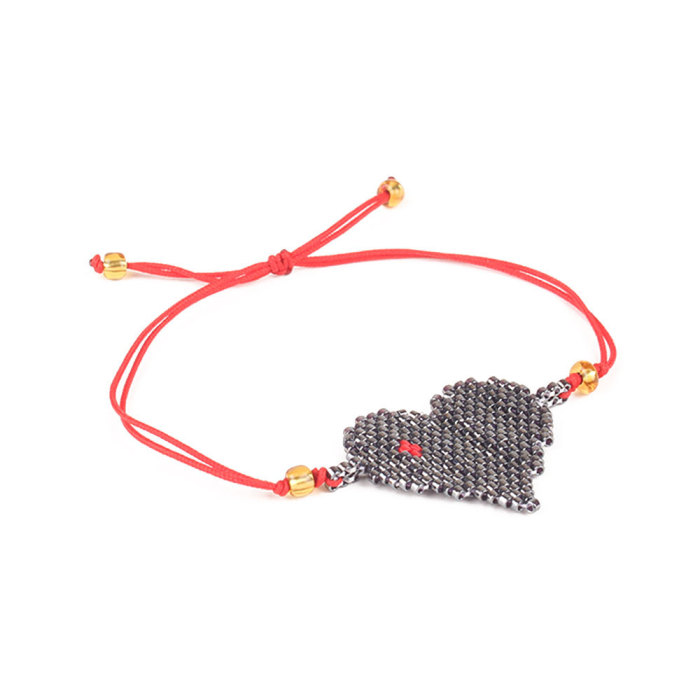 Fashion Simple Hot-Selling Bohemian Miyuki Bead Handmade Woven Heart-Shaped Bracelet