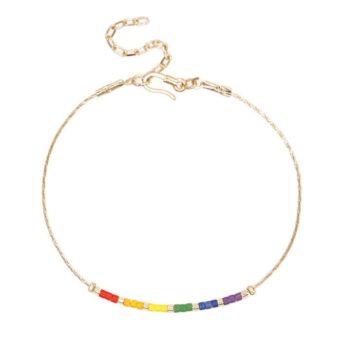 Niche Japanese Imported Miyuki Adjustable Bracelet Morse Code Handmade Lobster Clasp Bracelet