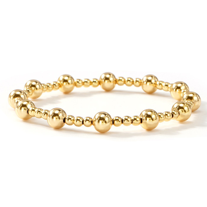 Hot Selling Simple Fashion Bohemian Style Colorful Copper Bead Bracelet Rice Bead Bracelet Single Piece Set Optional