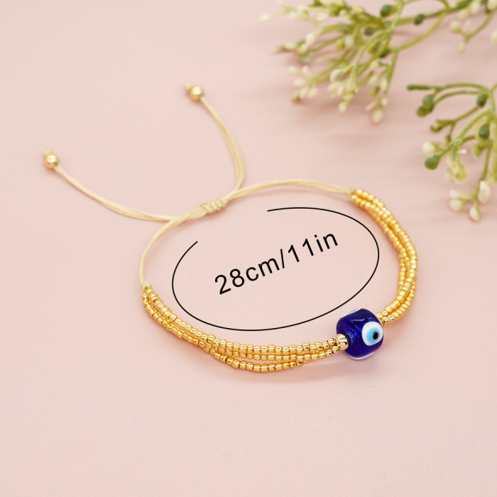 Bohemian Style Colorful Cylinder Eye Bead Bracelet Multi-layer Woven Bracelet Jewelry Wholesale