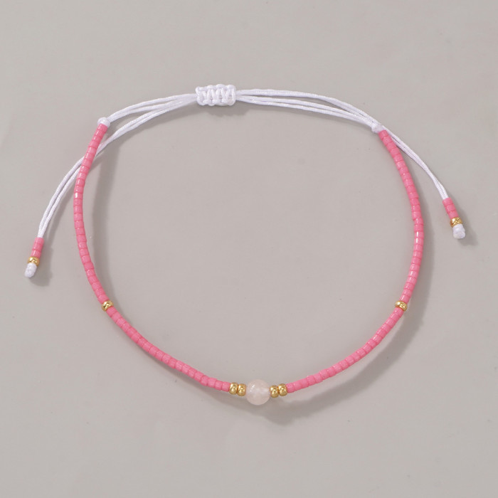 Summer Simple New Bohemian Style Hand Jewelry Colorful Light Luxury Xiaomi Beads Niche Women's Bracelet Beaded Wholesale