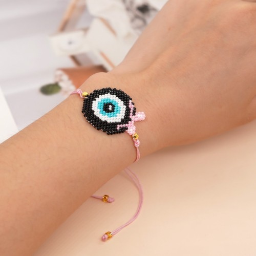 Bohemian Ethnic Style Apple Round Eye Seed Bead Woven Bracelet Miyuki Handmade Seed Bead Bracelet