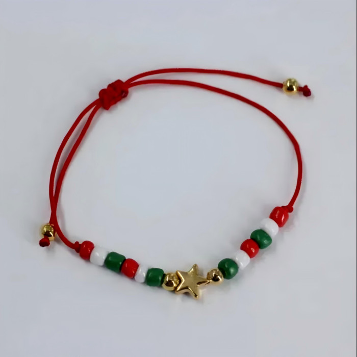 New Source Gold Five-Pointed Star Beaded Woven Rice Bead Bracelet for Women, Hot Selling on AliExpress and Amazon