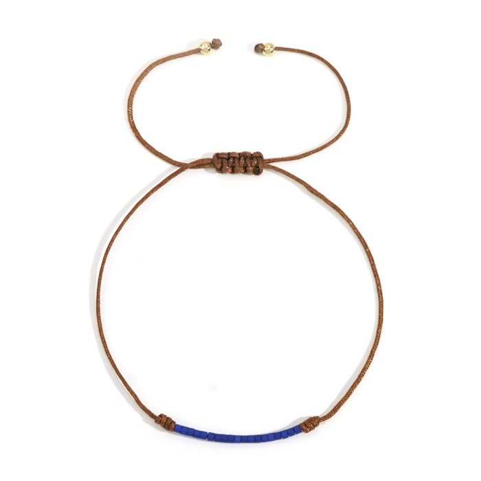 Hand-woven Gradient Crystal Bracelet Summer Gift for Couples Men and Women Small Hand Jewelry Bohemian Style Bracelet...
