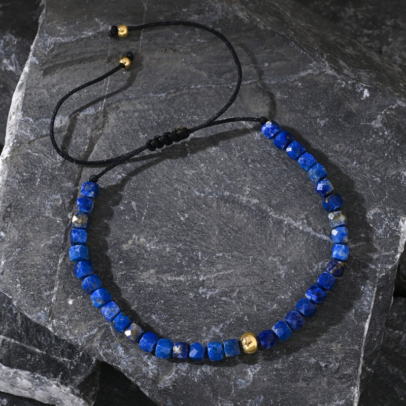 European and American Cross-Border Hot-Selling New Bohemian Style Hand-Woven Natural Stone Bead Bracelet Vintage Casual Versatile