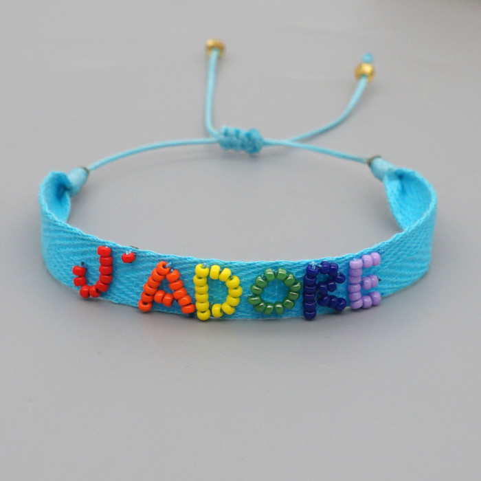Bracelet DIY Diamond Painting Bracelet English Name Diamond Sticker Cartoon EVA Bracelet Wholesale Customizable