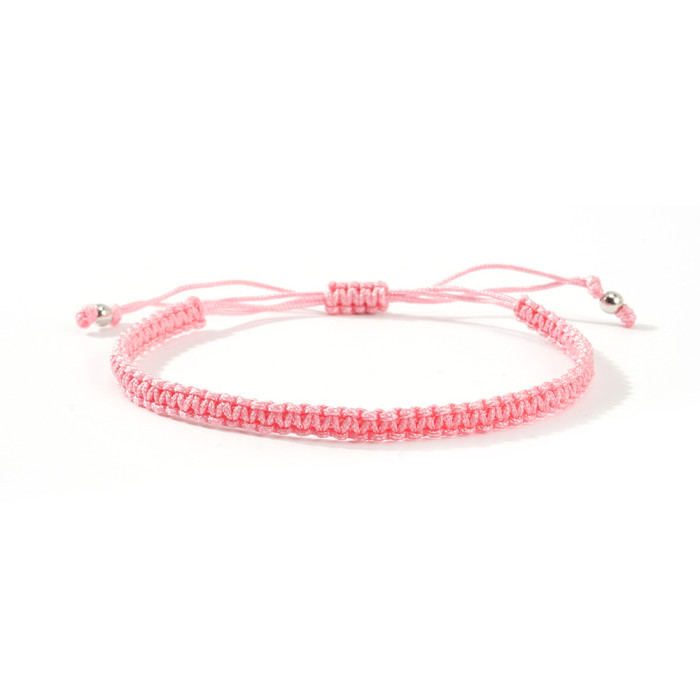 Hot-Selling Solid Color Hand-Woven Bracelet Fashionable Versatile Adjustable Bracelet for Men and Women Gift Choice W...