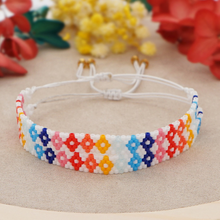 New Colorful Heart Miyuki Bracelet Bohemian Style Personalized Multiple Heart Patterns Handwoven Bracelet