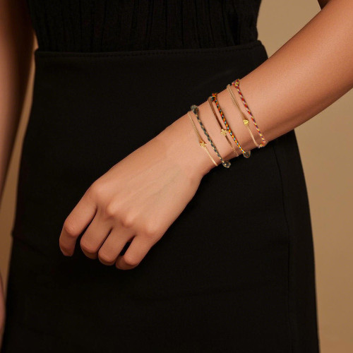 Cross-Border Hot-Selling Fashion Versatile Four-Color Casual Style Bracelet New Hand-Woven Simple Couple Bracelet Wholesale