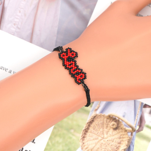 New Animal Miyuki Bracelet Cute Butterfly and Kitten Pattern Beaded Bracelet for Women