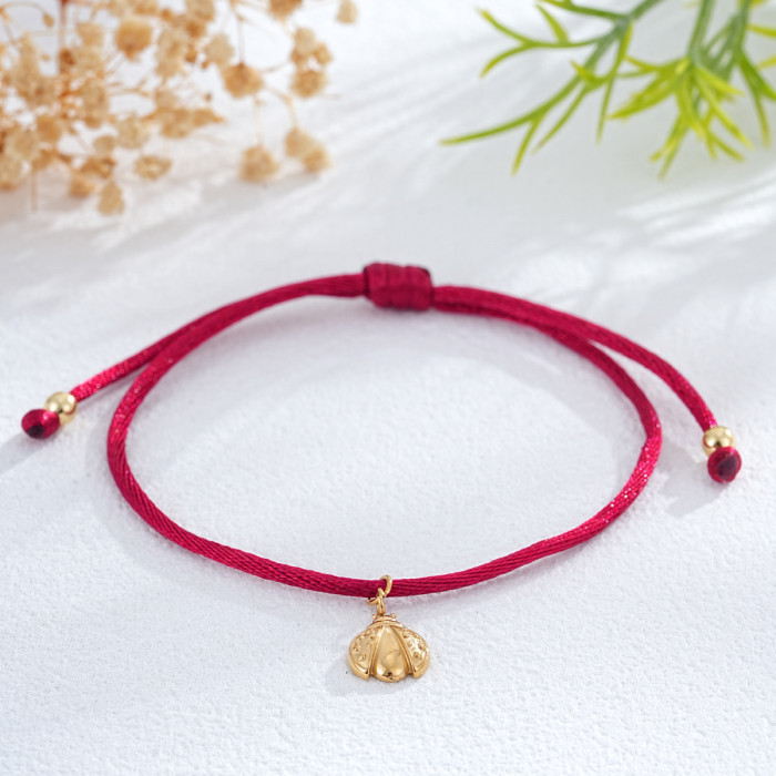 Minimalist Woven Red Rope Bracelet Trendy Heart Pendant Multiple Styles Adjustable Bracelet Niche Fresh Bracelet for...