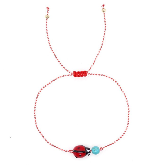 Cross-Border Hot-Selling Devil's Eye Crystal Bead Bracelet Couple Friendship Good Luck Hand String Handmade Adjustable Bracelet