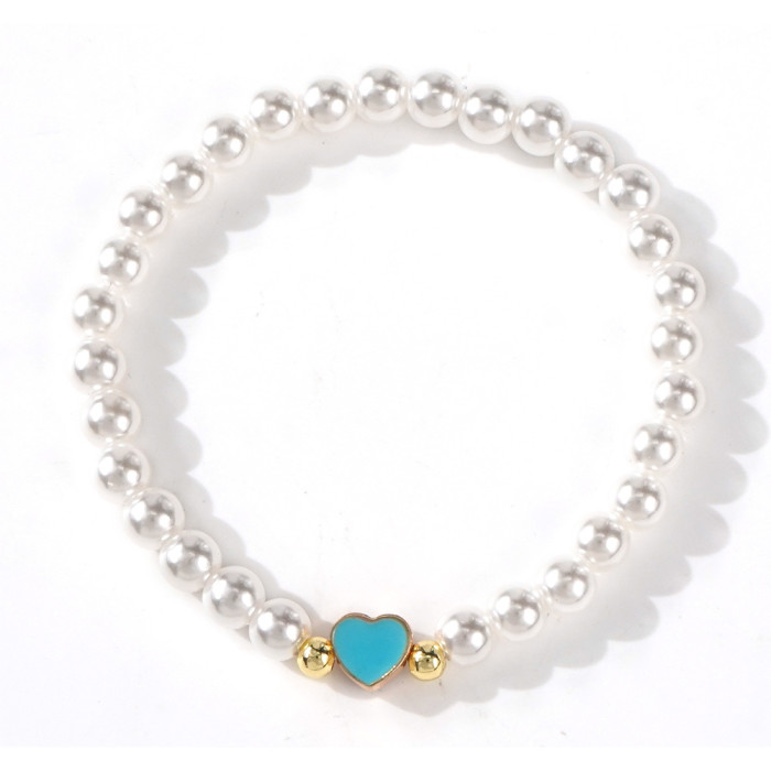 Fashion Simple Copper Bead Pearl Woven Bracelet Beaded Women's Bracelet Light Luxury High-end Internet Celebrity Stan...