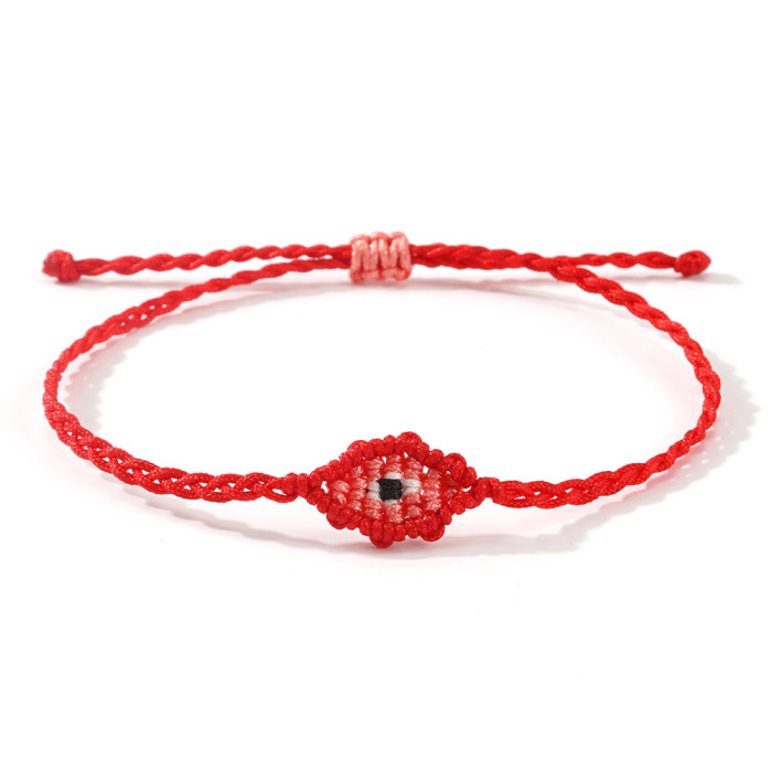 New Multi-Color Rope Hand-Woven Adjustable Evil Eye Bracelet Fashion Versatile Hot Sale