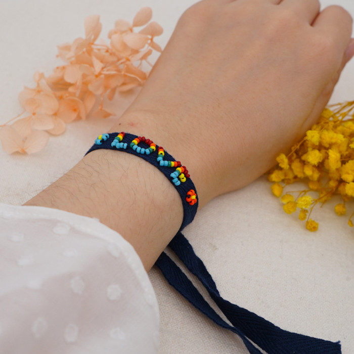 New European and American Style Hot Rice Wood Bead Stone Bracelet for Men, New Vintage Genuine Leather Popular Bracelet, Factory Direct Wholesale