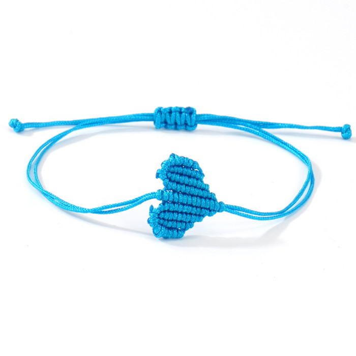 Handmade Woven Heart Bracelet Wholesale Colorful Best Friend Couple Bracelet Jewelry in Stock Direct Supply