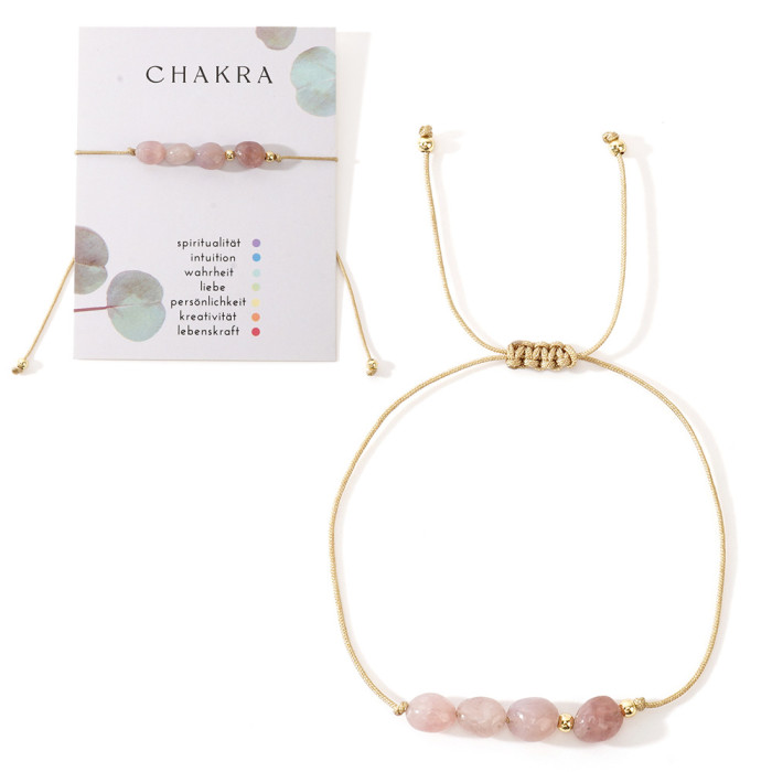 European and American Cross-Border Hot-Selling Colorful Crushed Stone Semi-Precious Stone Bracelet Adjustable Niche High-End Handmade Beaded Wholesale