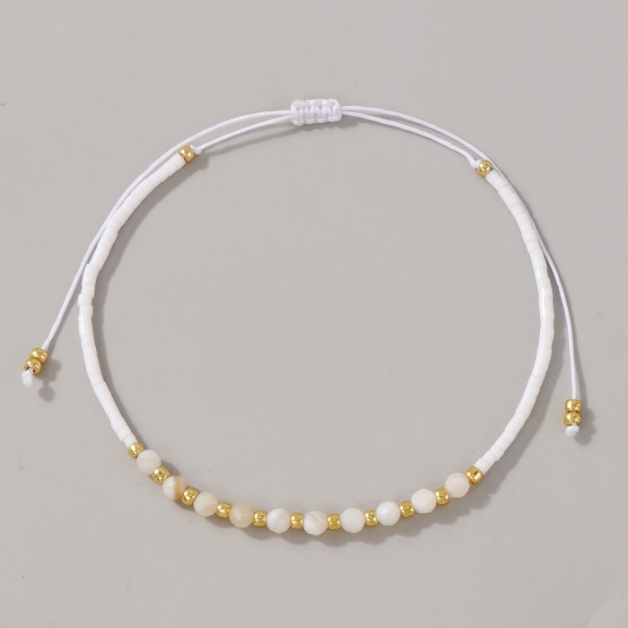 Cross-Border Fashion Trend Beaded Bracelet Exquisite Handmade Woven Layered Semi-Precious Stone Bracelet Women's Best Friend Gift
