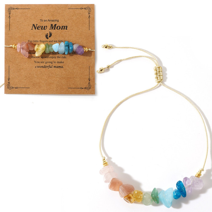 Cross-Border Trendy Woven Colorful Stone Bracelet Niche Fashion Unique TOHO Beads Natural Stone Crystal Bracelet