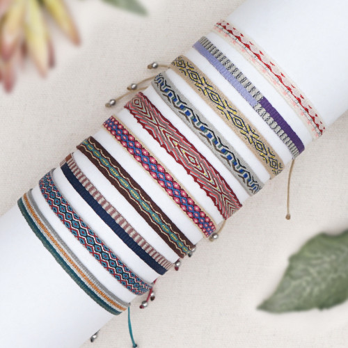 New Ethnic Style Hand Rope Pure Handmade Woven Jewelry Fashion Bracelet Woven Band Bohemian Style Unisex