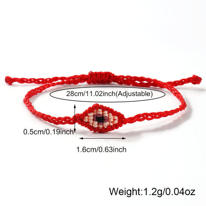 New Multi-Color Rope Hand-Woven Adjustable Evil Eye Bracelet Fashion Versatile Hot Sale