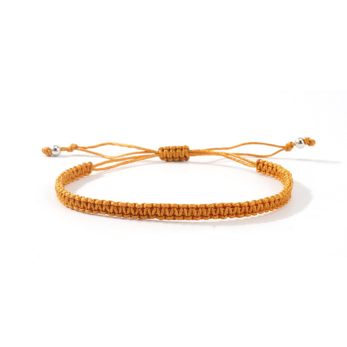 Hot-Selling Solid Color Hand-Woven Bracelet Fashionable Versatile Adjustable Bracelet for Men and Women Gift Choice W...