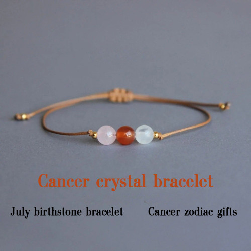 Forest Style Natural Stone Bracelet Personalized Design Handmade Adjustable Color Block Stone Bracelet for Women Ins Style Wristband