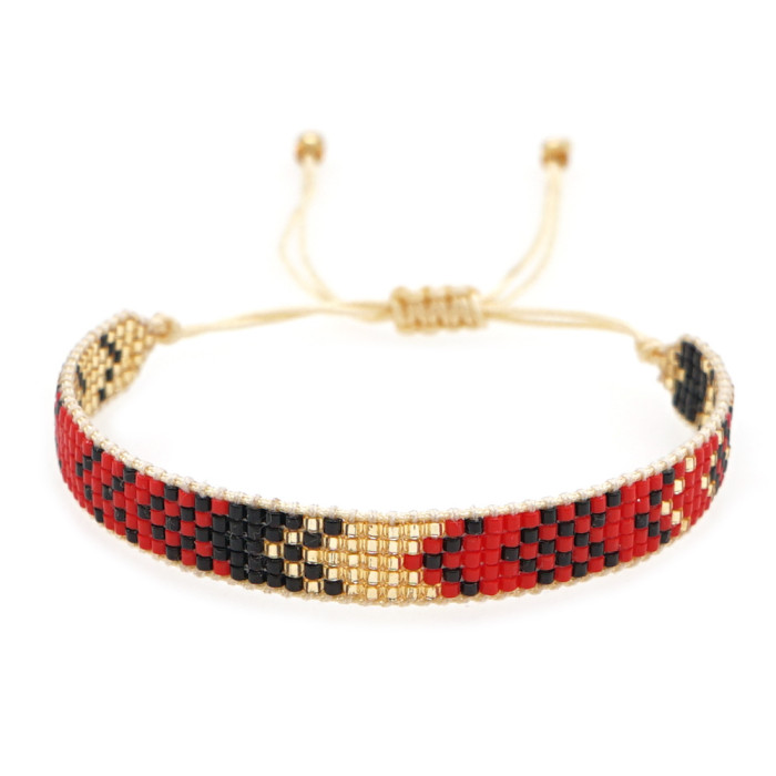 New Colorful Heart Miyuki Bracelet Bohemian Style Personalized Multiple Heart Patterns Handwoven Bracelet