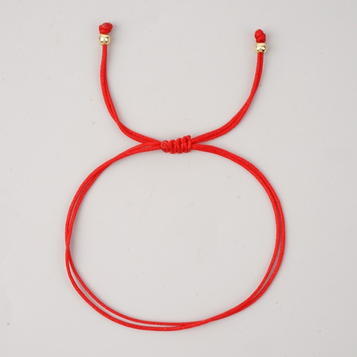2025 Zodiac Year Lucky Red String Bracelet Stackable DIY Handmade Woven Beaded Bracelet Eye Bead Couple Bracelet