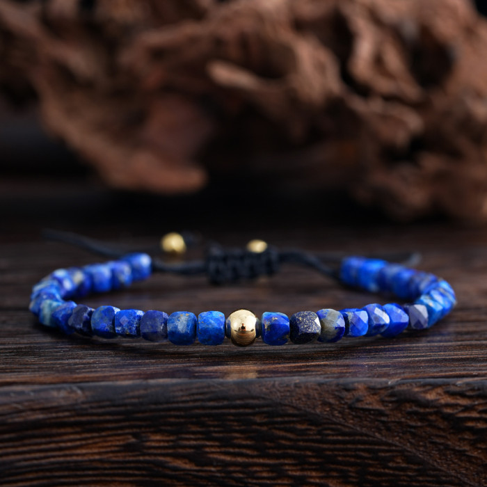 European and American Cross-Border Hot-Selling New Bohemian Style Hand-Woven Natural Stone Bead Bracelet Vintage Casual Versatile