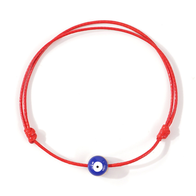 Hand-woven Punk Style Devil's Eye Red Rope Bracelet INS Hot-selling European and American Style Unisex Bracelet Wholesale