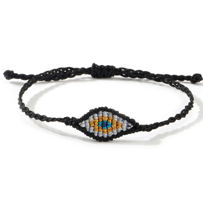 New Multi-Color Rope Hand-Woven Adjustable Evil Eye Bracelet Fashion Versatile Hot Sale