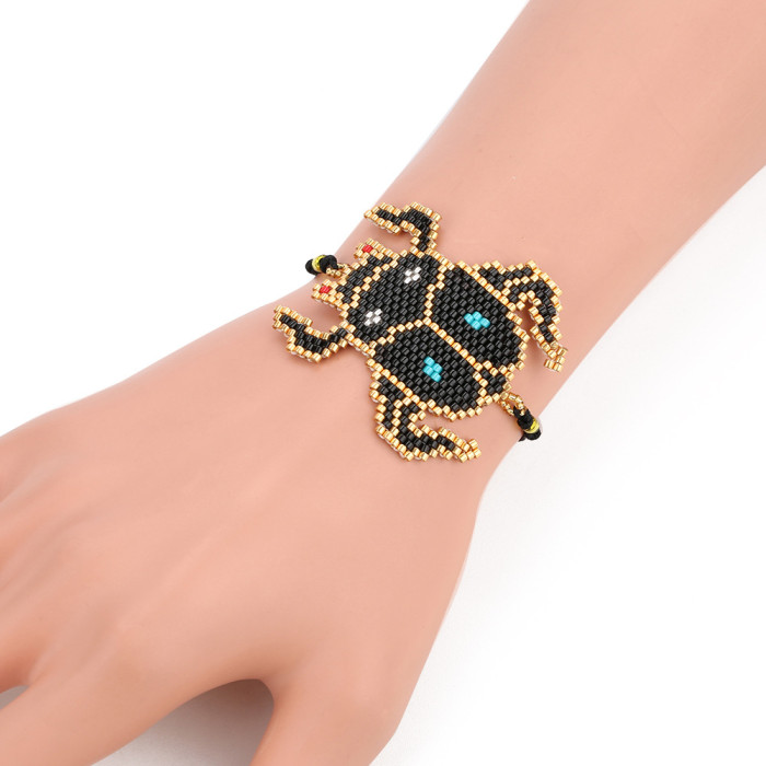 Vintage Ethnic Style Miyuki Bracelet Insect Animal Pattern Handmade Woven Bracelet for Women