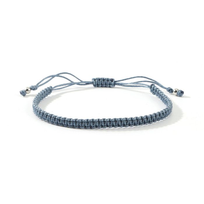 Hot-Selling Solid Color Hand-Woven Bracelet Fashionable Versatile Adjustable Bracelet for Men and Women Gift Choice W...