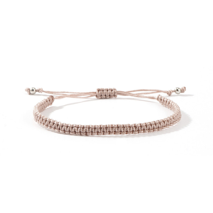 Hot-Selling Solid Color Hand-Woven Bracelet Fashionable Versatile Adjustable Bracelet for Men and Women Gift Choice W...