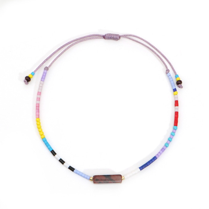 Miyuki Small Bracelet Simple Bohemian Style Colorful Friendship Bracelet Natural Stone Beads Hot Item