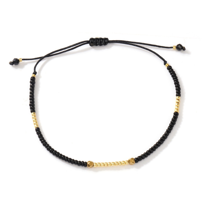 Cross-Border Hot Selling Natural Stone Beaded Bracelet Handmade Adjustable Bracelet Niche Design Couple Jewelry Wholesale