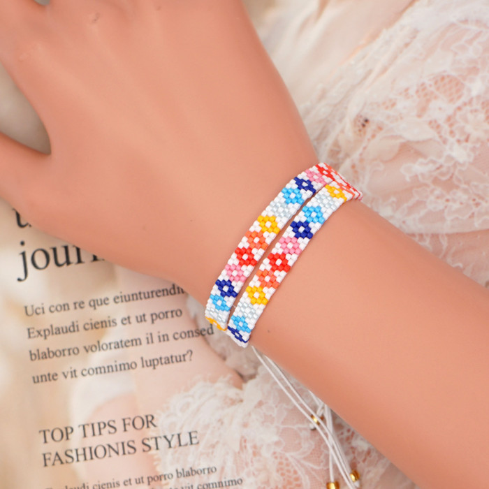 New Colorful Heart Miyuki Bracelet Bohemian Style Personalized Multiple Heart Patterns Handwoven Bracelet