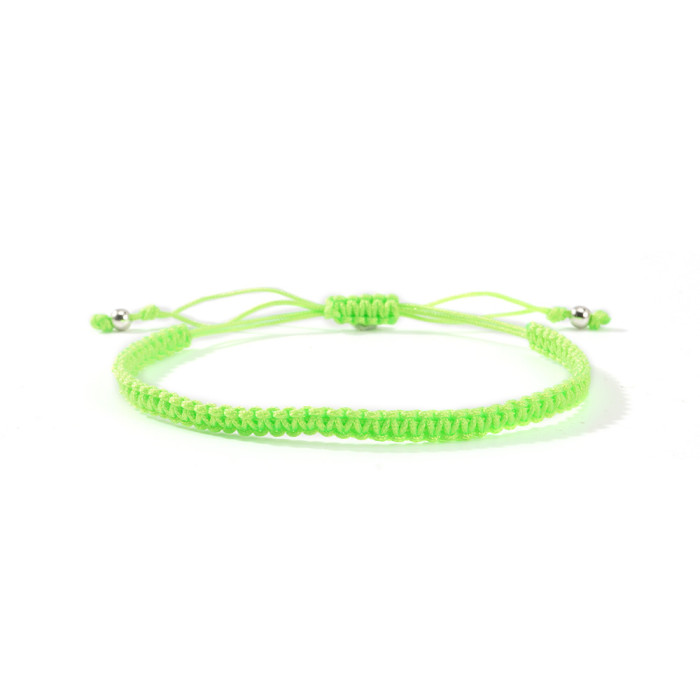 Hot-Selling Solid Color Hand-Woven Bracelet Fashionable Versatile Adjustable Bracelet for Men and Women Gift Choice W...