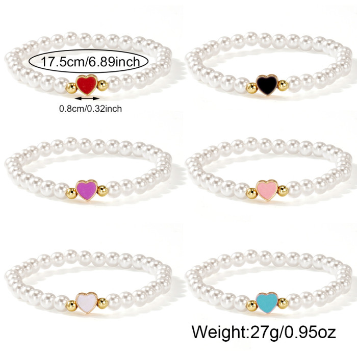Fashion Simple Copper Bead Pearl Woven Bracelet Beaded Women's Bracelet Light Luxury High-end Internet Celebrity Stan...