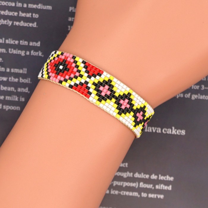 Cross-border Bohemian Style Handmade Woven Rhombus Bracelet Women's Jewelry Amazon European and American Jewelry