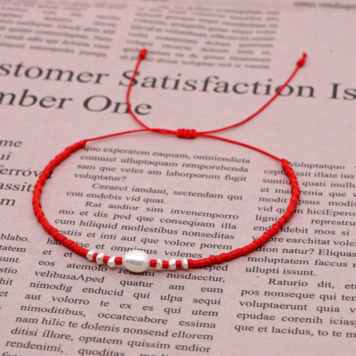Cross-Border Hot-Selling Summer New Handmade Beaded Pearl Bracelet MIYUKI Round Bead Woven Simple Bracelet for Women