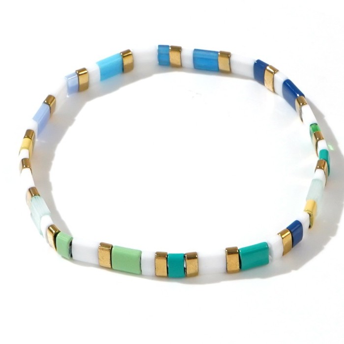Fashion Commuting Retro Ethnic Style Jewelry Tila Beads Trendy Handmade Woven Bracelet