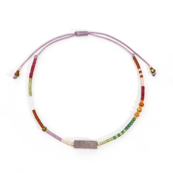 Miyuki Small Bracelet Simple Bohemian Style Colorful Friendship Bracelet Natural Stone Beads Hot Item