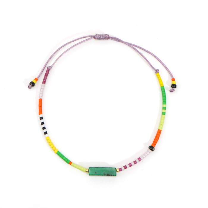Miyuki Small Bracelet Simple Bohemian Style Colorful Friendship Bracelet Natural Stone Beads Hot Item